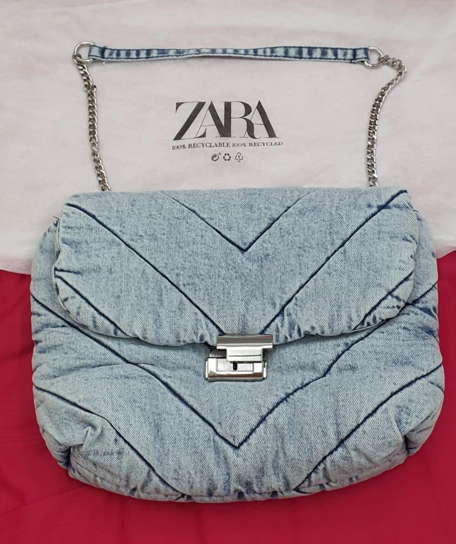 Zara quilted maxi crossbody bag sale white