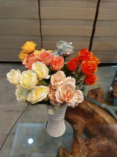 6 Heads Artificial Rose Flower ONLY