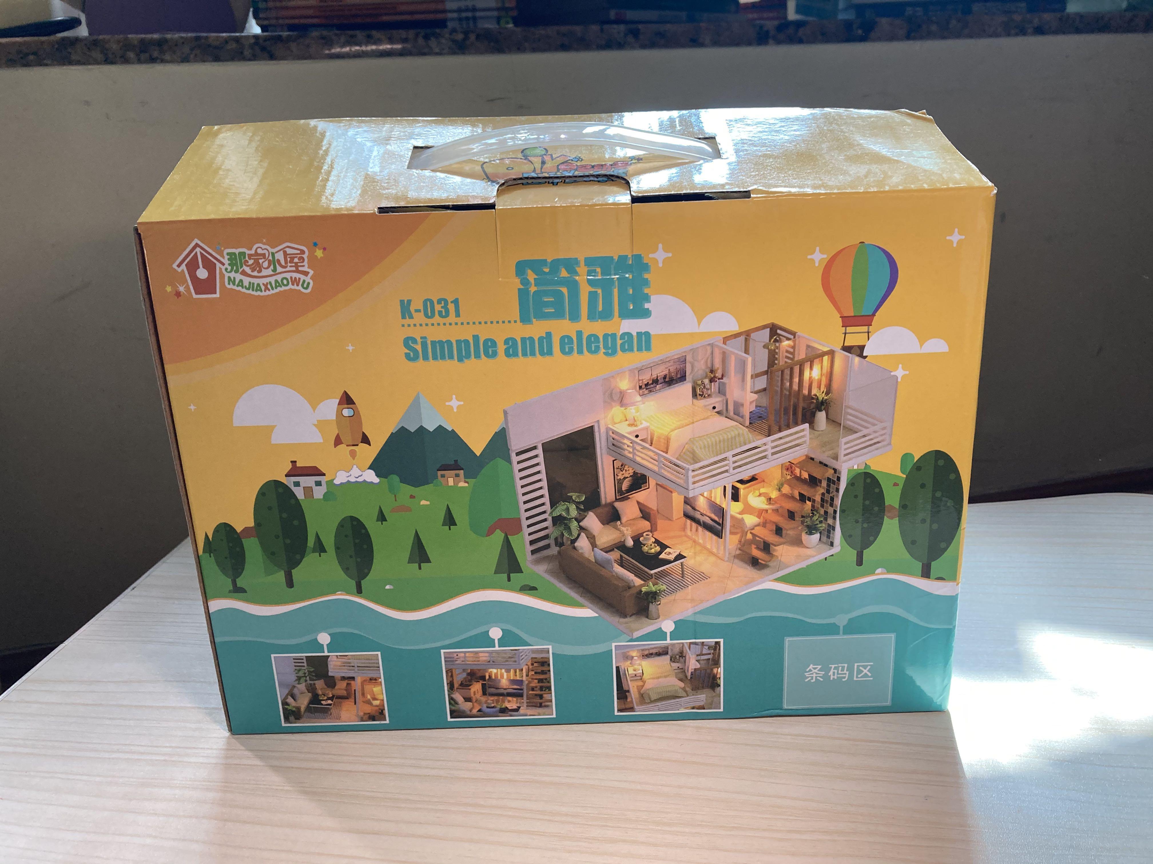 全新着燈立體小屋模型 手作 自家設計 其他 Carousell