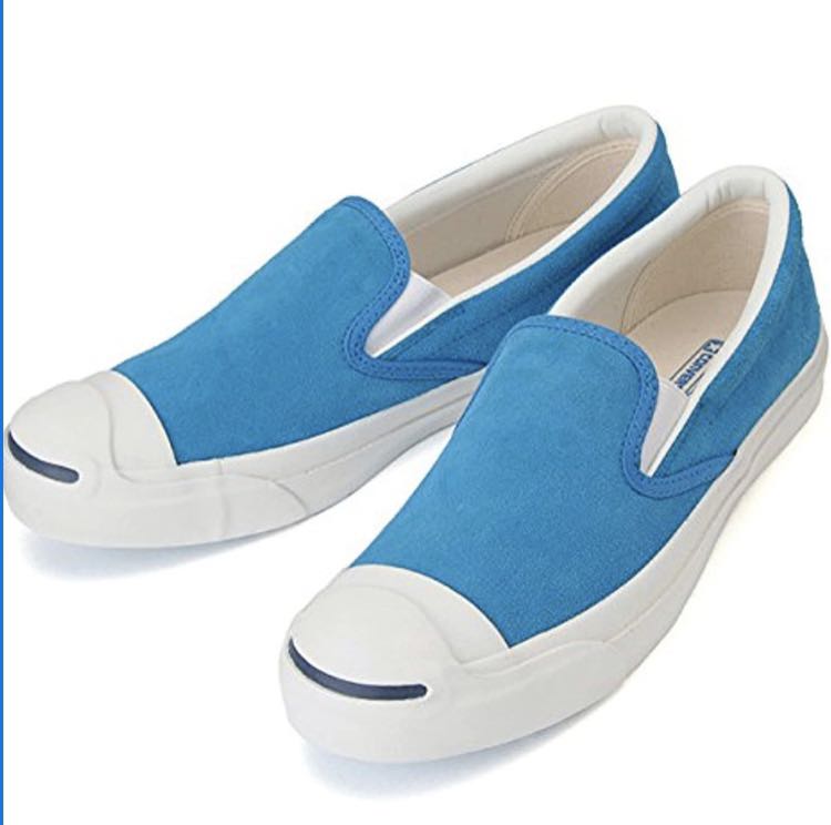 全新Converse Jack Purcell - Blue - slip on suede, 男裝, 鞋, 西裝鞋