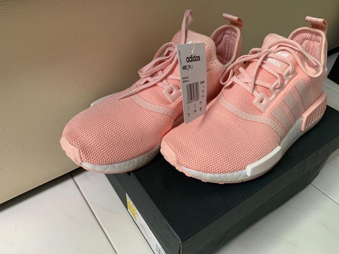 Adidas NMD R1 Pink/Cloud White, Women's Fashion, Sneakers on Carousell