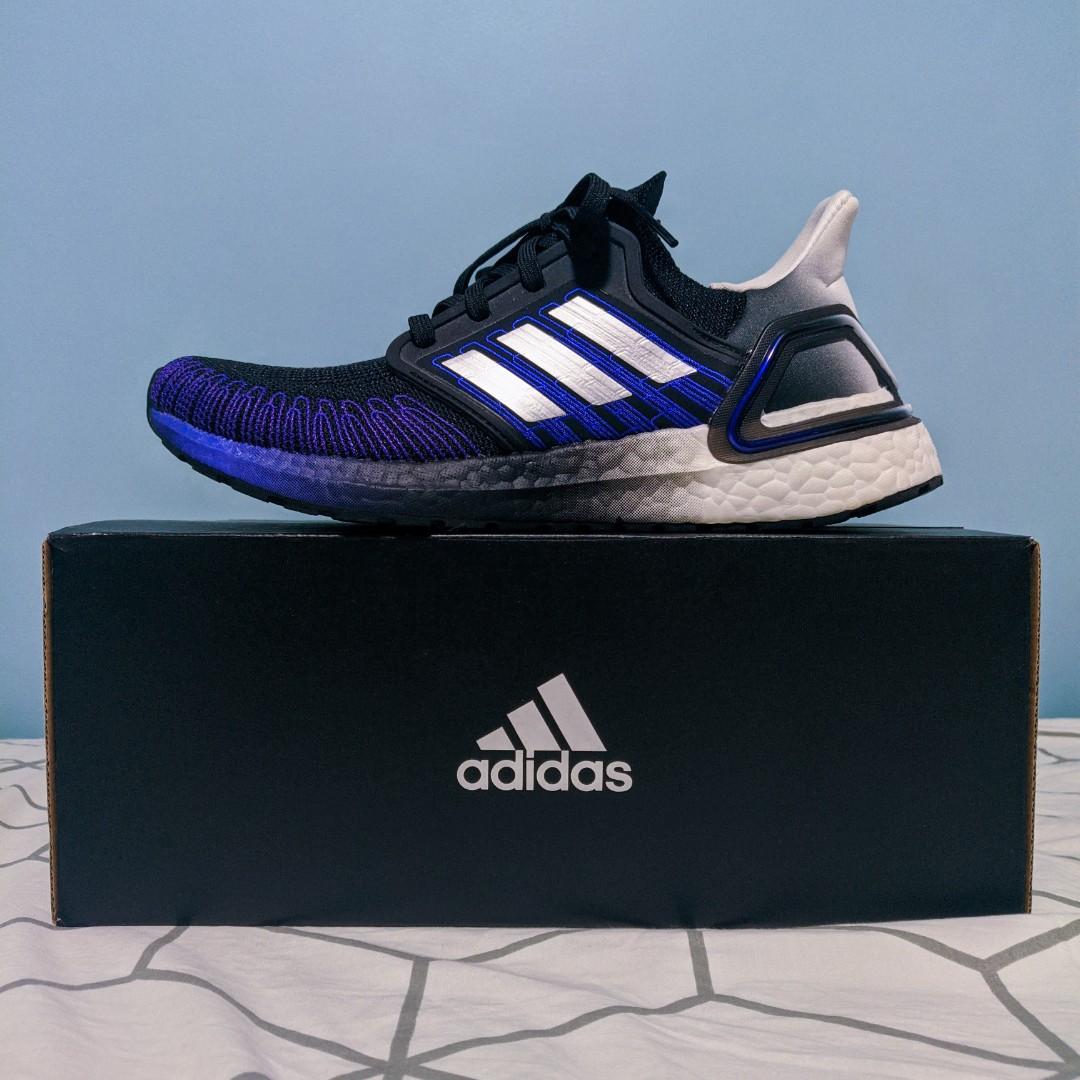 ultraboost 20 core black  silver metallic  cloud white