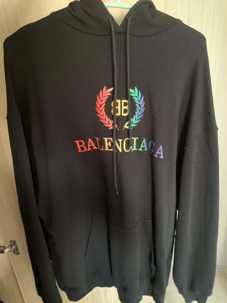 Balenciaga Wide Fit sloganprint Hoodie  Farfetch