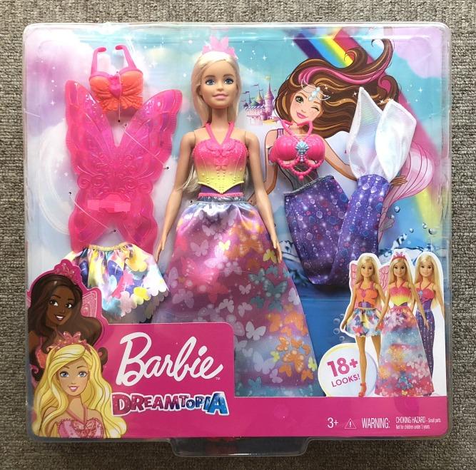 Barbie Dreamtopia Dress Up Doll Gift Set, 12.5-inch, Blonde with Princess,  Fairy and Mermaid Costumes, Gift for 3 to 7 Year Olds