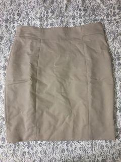 Beige Formal Skirt