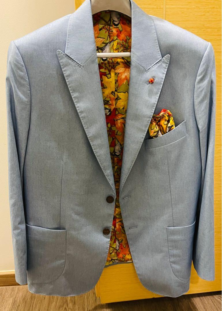 Preloved Bespoke Jacket (Category: Coats, Jackets and Outerwear) located in Singapore. Submitted by rkfrog (Listing ID 1069314450, Image 1). Description: Preloved Bespoke Jacket >$2,000 going for only $180. Condition is good as seen in pic. Never worn. PM me for my size..