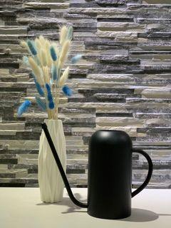 Black stainless watering can