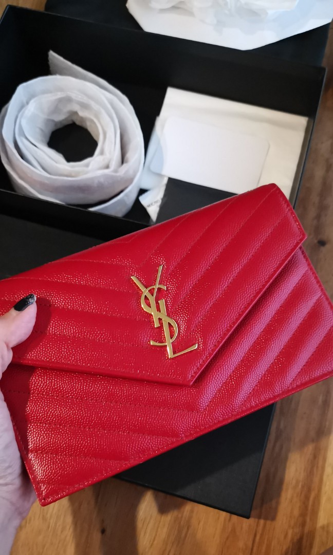 BNIB YSL WOC Wallet On Chain in Red RRP1850