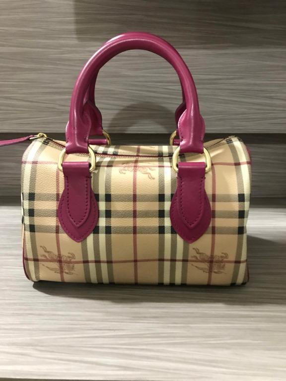Burberry haymarket bowling bag best sale