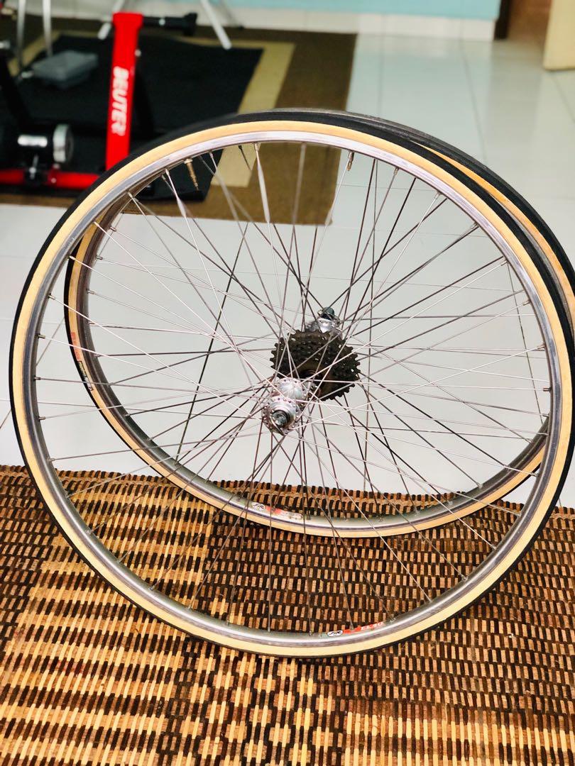 Campagnolo Super Record FIR EL40 Wheelset clincher 36H stainless steel spokes vintage 700c