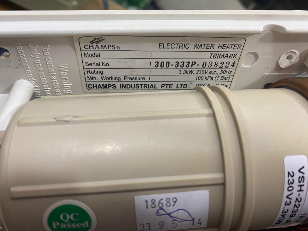 Champs industrial trimark instant water heater, TV & Home Appliances