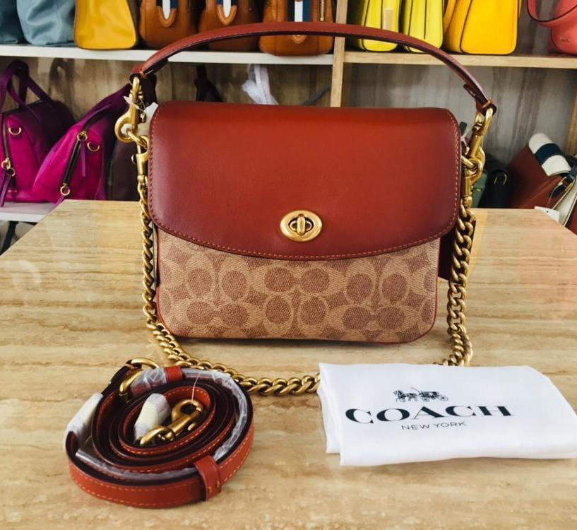 Coach cassie sales tan rust