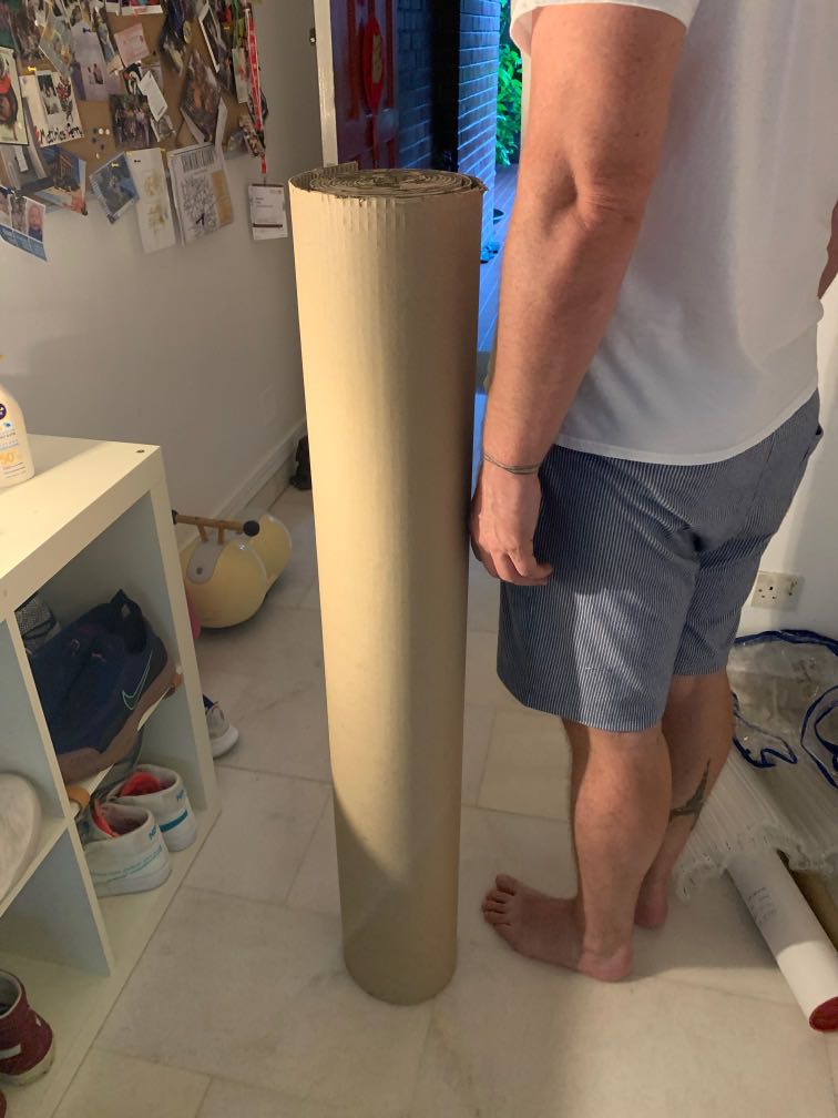 Corrugated cardboard (protect floors, packing material, craft), Hobbies