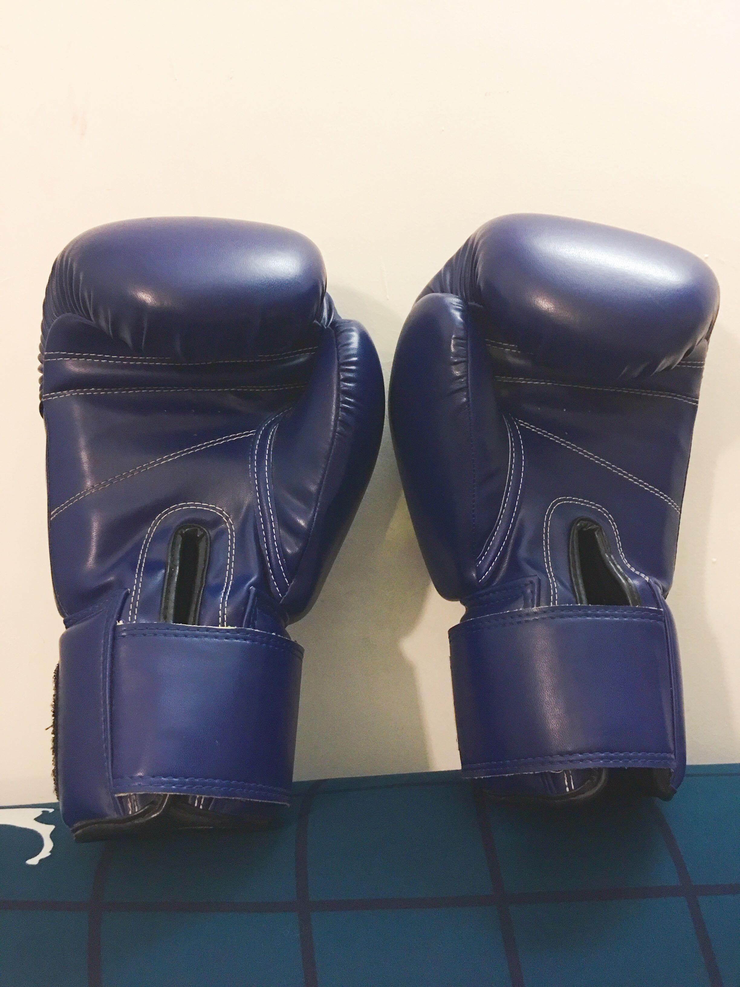 FBT Pro Boxing leather Gloves Blue, Sports, Sports & Games Equipment on Carousell
