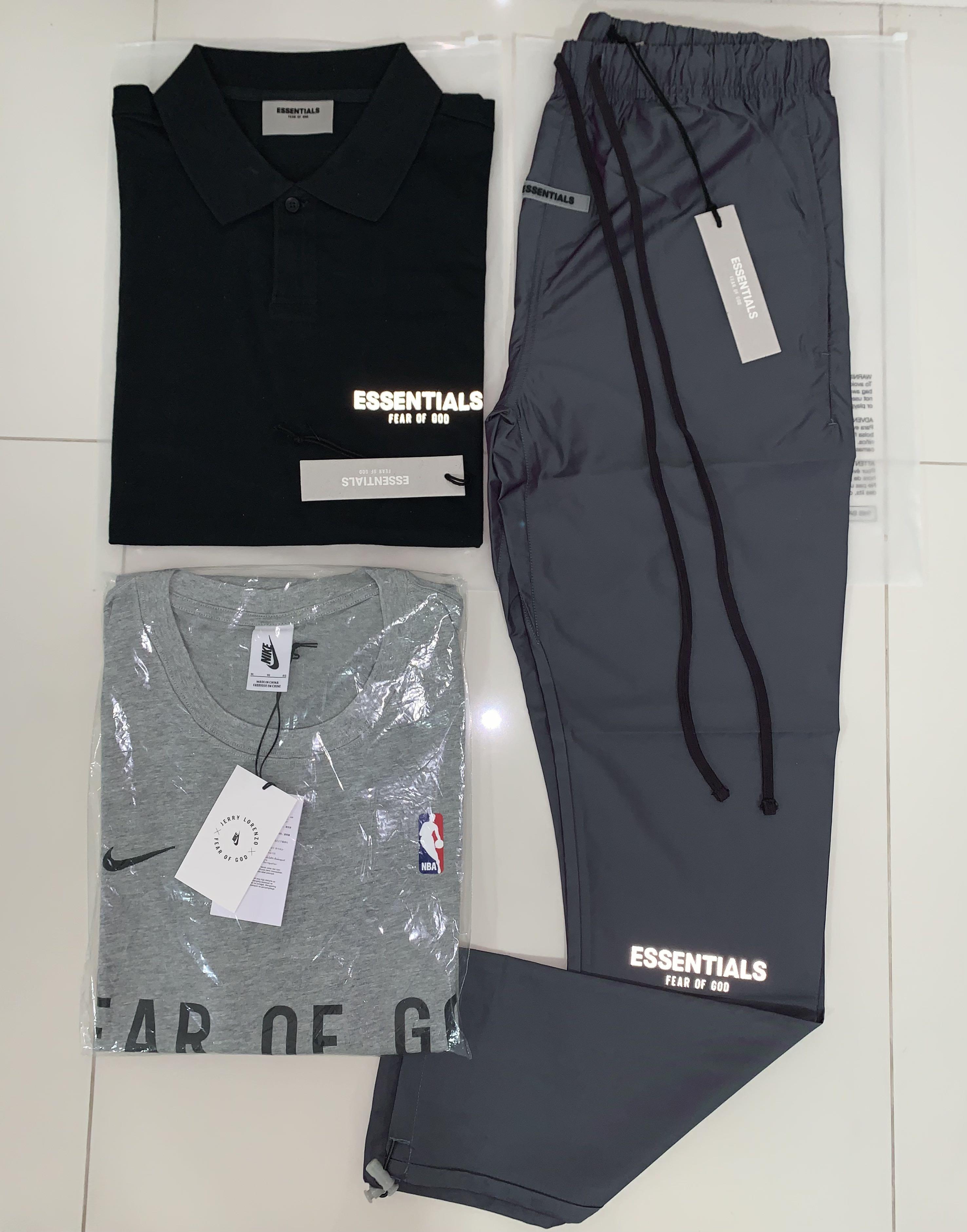 Fear of god x Nike and Essentials fog 