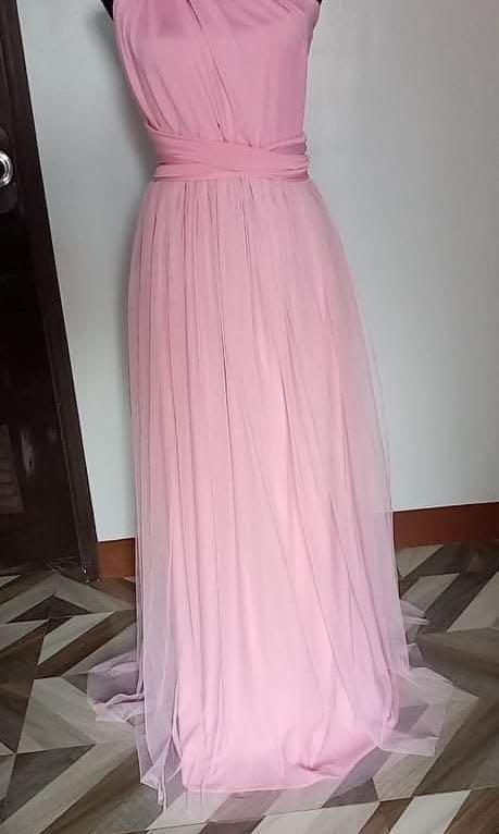 blush pink infinity gown