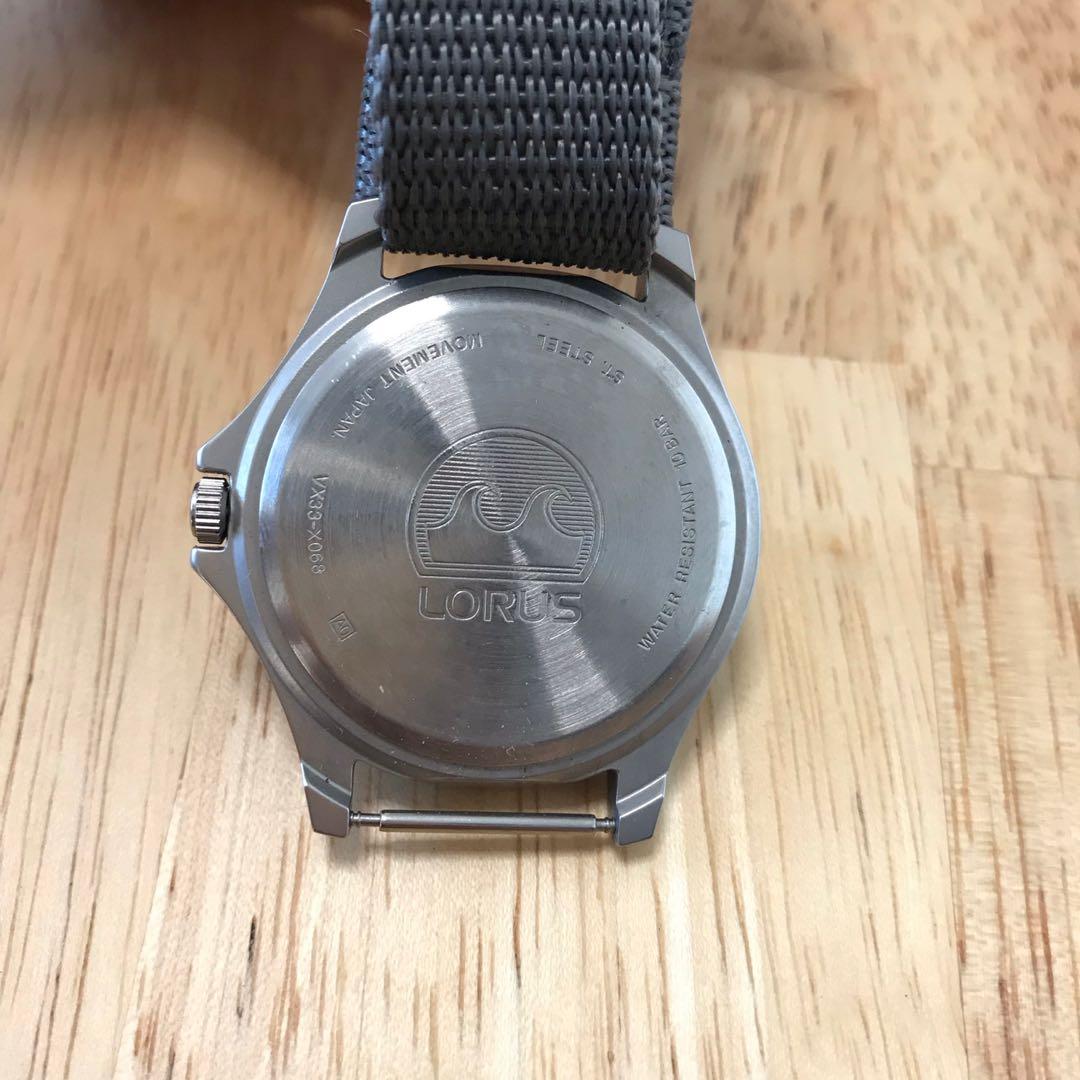 Lorus men s lumibrite grey sales fabric web strap watch