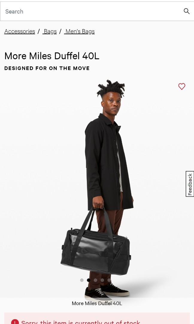 More miles duffel 40l discount lululemon