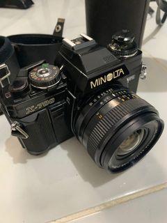 Minolta X700 with two lenses 28mm 2.8