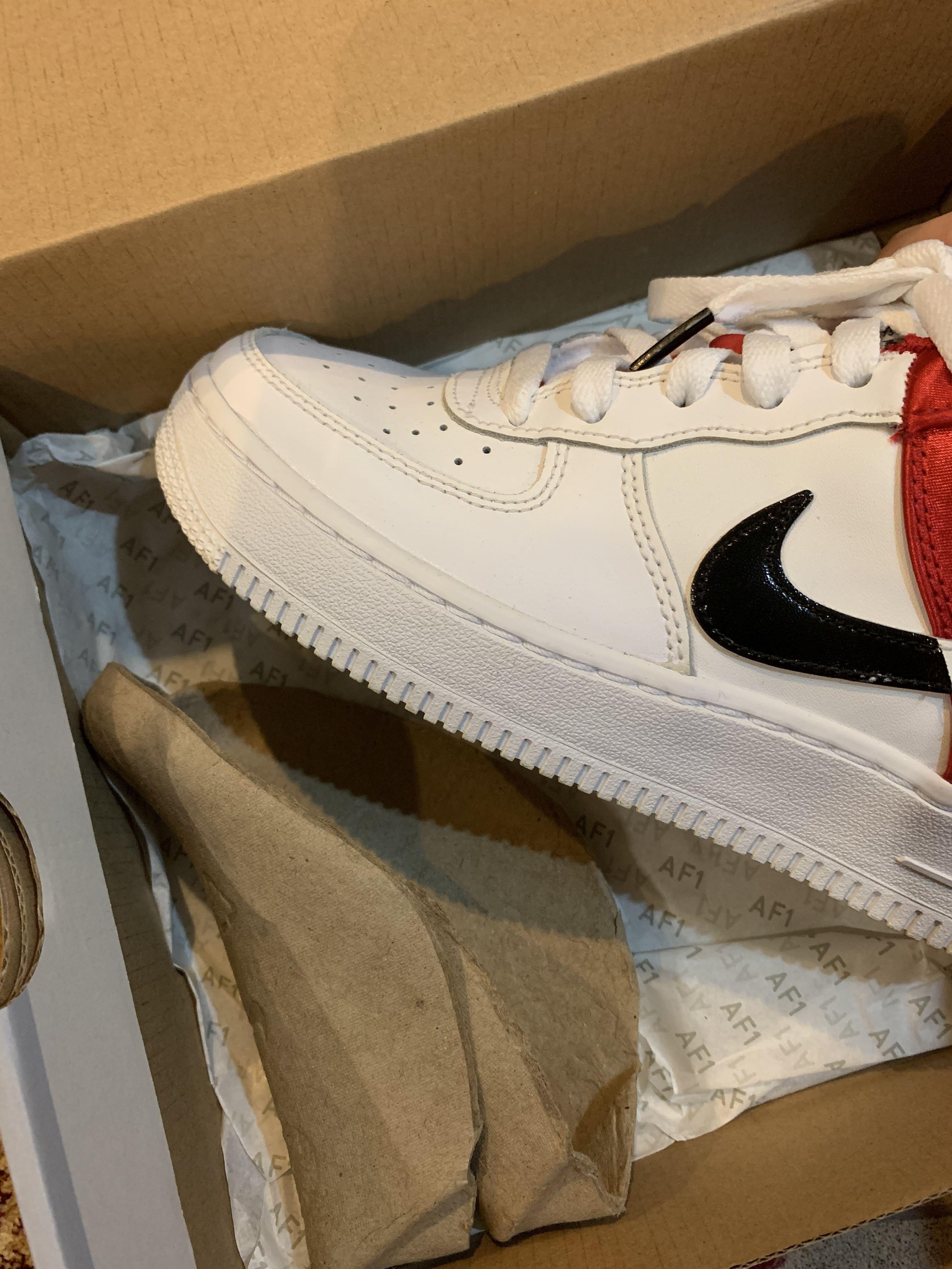 Nike air force 1 nba red clearance