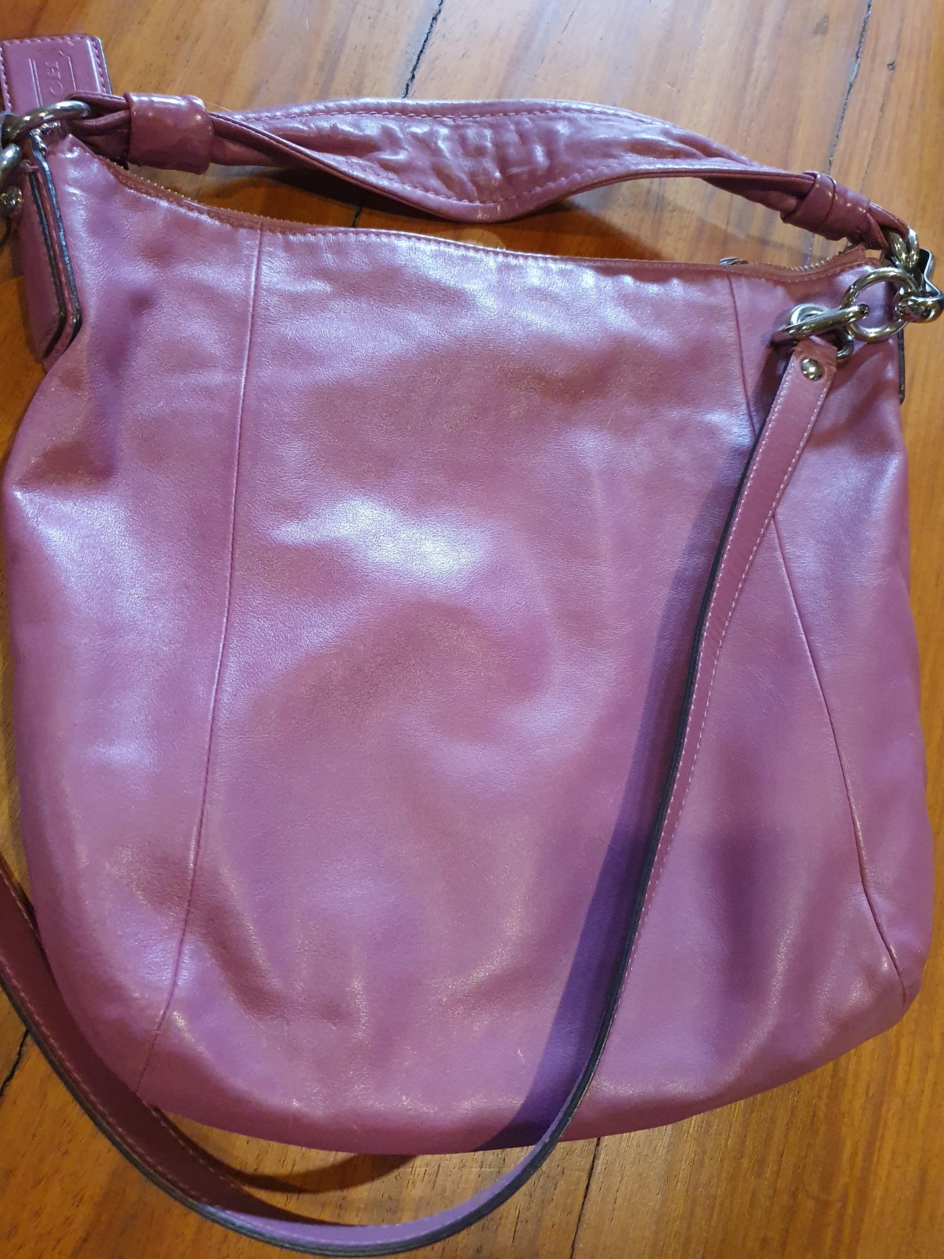 Pink Leather Messenger Bag, Luxury, Bags & Wallets on Carousell