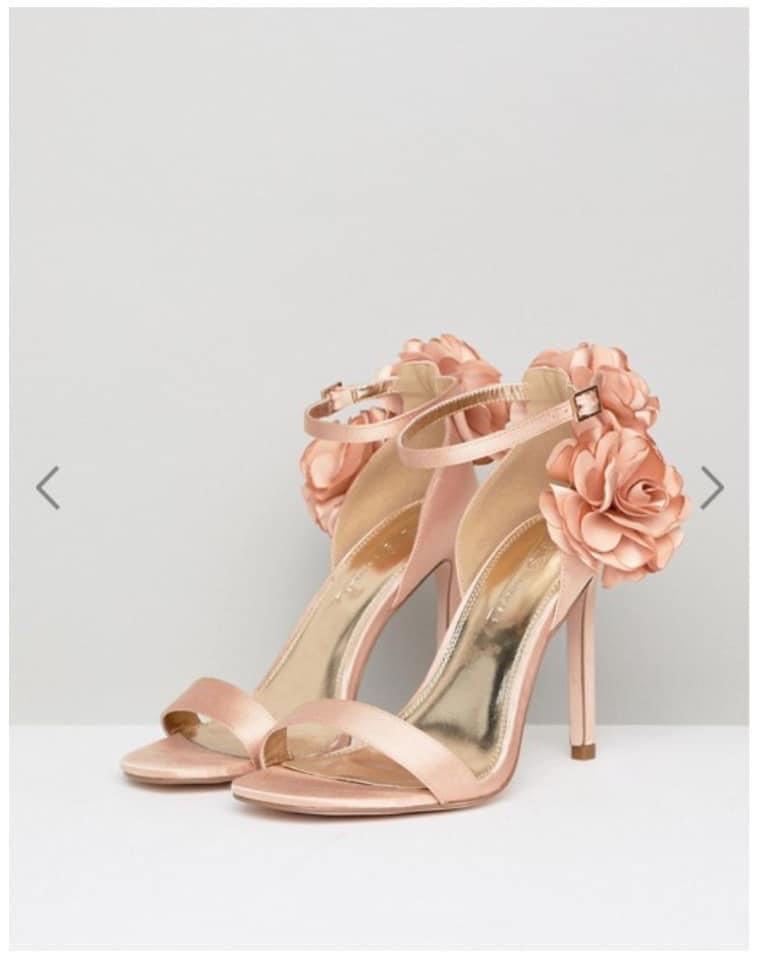 Nude pink blush open toe heels sandals