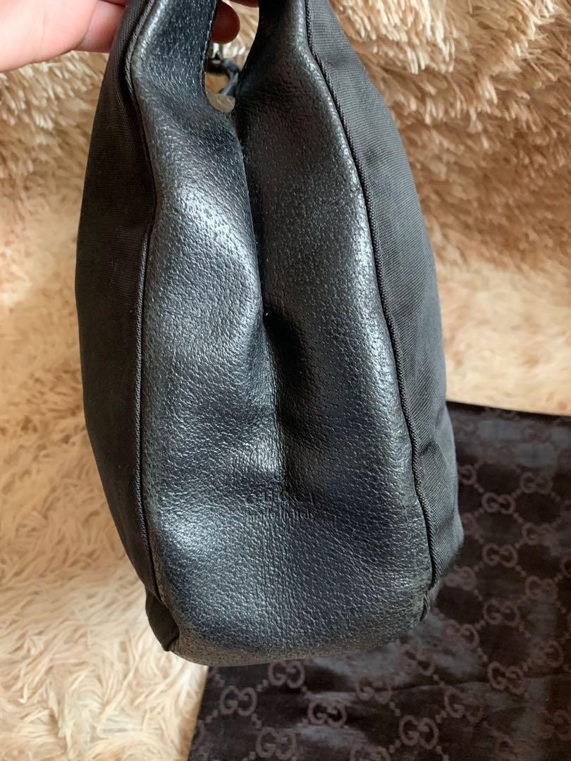 Clearance Sale! Original 1990s Vintage Gucci Black Bamboo Canvas Handbag  Made in Italy, Luxury, Bags & Wallets on Carousell