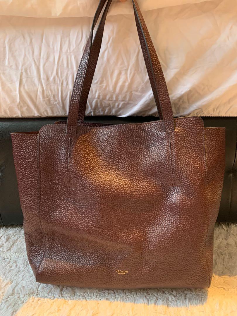 Oroton Avalon Mini Tote Rich Cherry