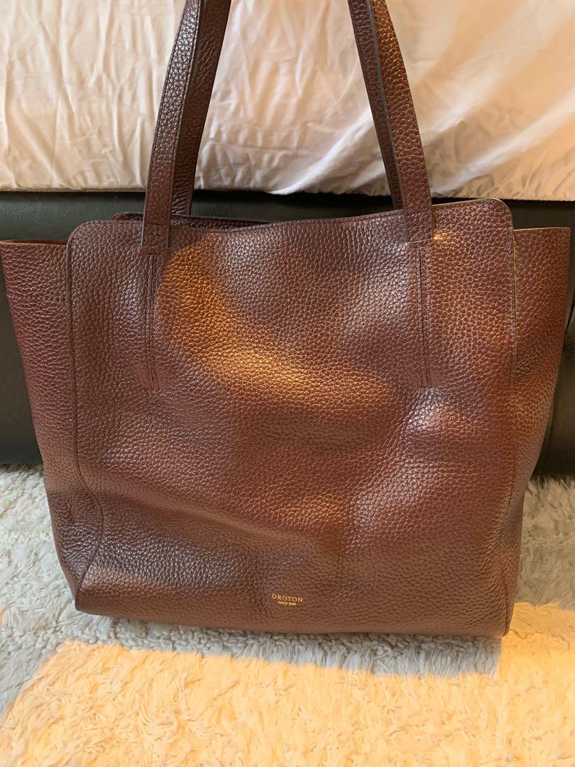 Oroton Avalon Mini Tote Rich Cherry