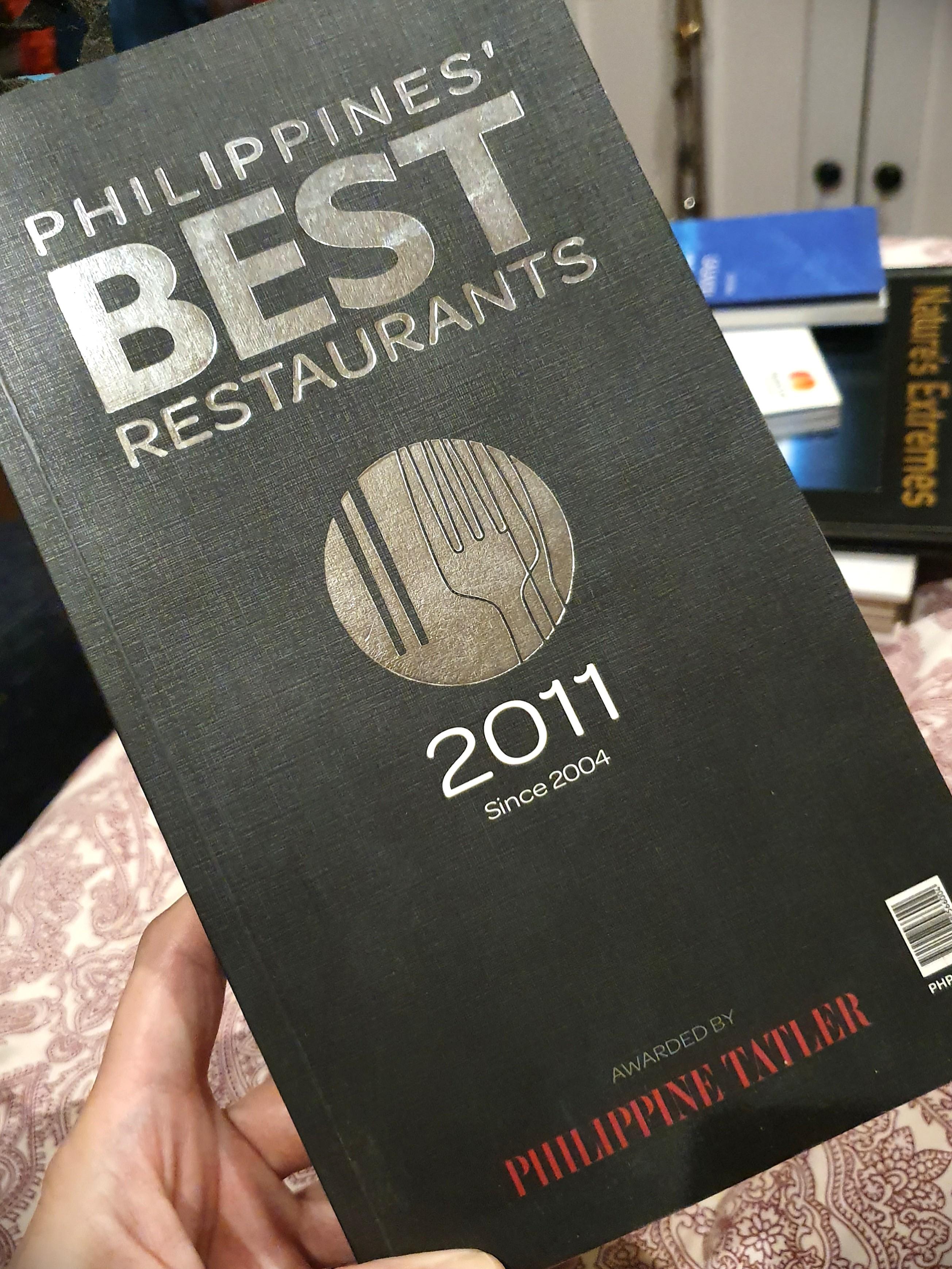 Philippines Best Restaurants 2011 (Category: Magazines) located in Las Pinas. Submitted by fr_lll (Listing ID 1069173107, Image 1). Description: Book: "Philippines' BEST Restaurants." by Philippine Tatler Used. In very good condition. Selling for only Php 95 Delivery via Grab Express, Lalamove. SF for account of buyer. Item will be marked sold / reserved upon receipt of payment. MOP: BPI, Unionbank. RFS: Decluttering #Book #Restaurants #Food #Foo