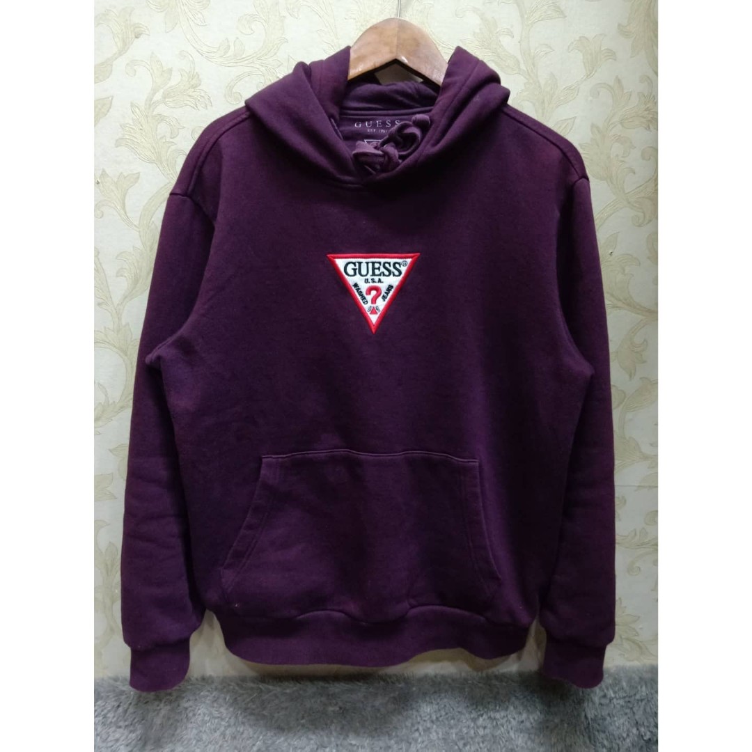 Guess triangle hoodie hot sale