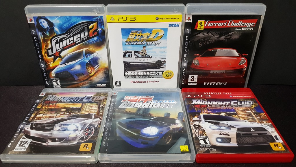 playstation 3 ps3 burnout dirt showdown fast furious full auto 2 battlelines gran turismo grid autosport hot wheels id juiced midnight club wangan monster jam motorstorm mx vs atv nascar pure