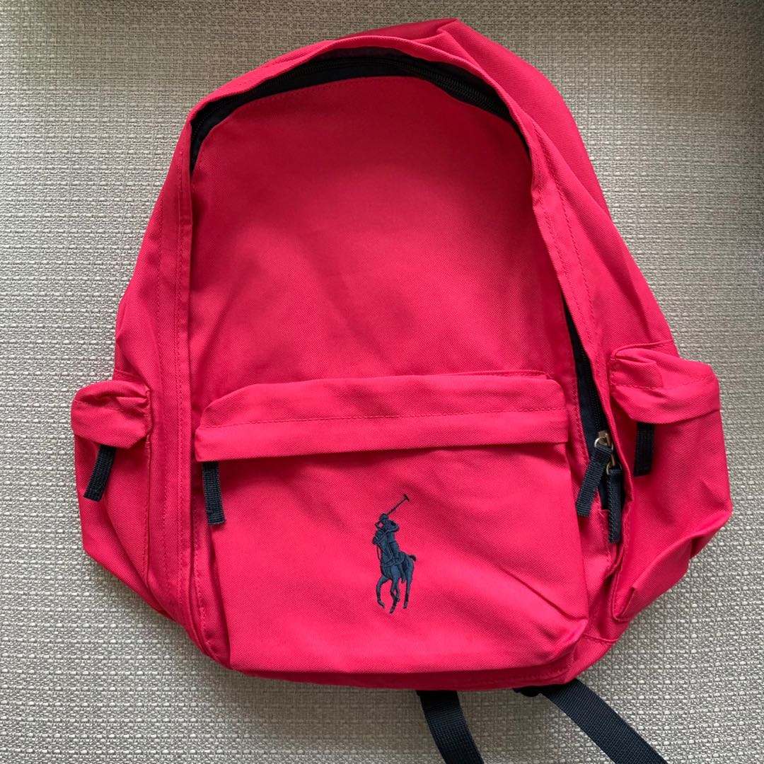 Polo Ralph Lauren Pink Backpack, Women's Fashion, Bags u0026 Wallets, Backpacks  on Carousell