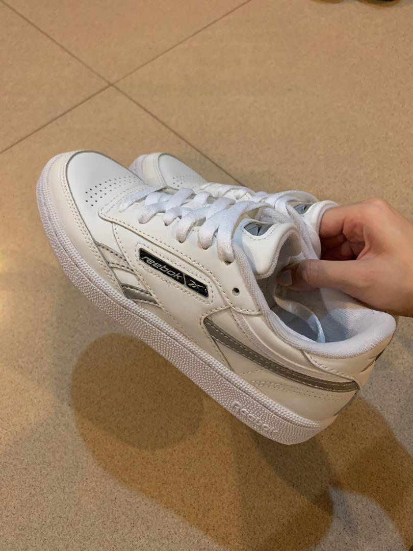 Reebok Club C Revenge 85 Sneakers in White Silver