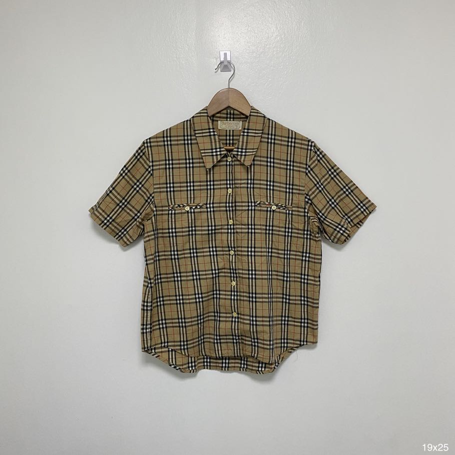 Burberry plaid polo hotsell