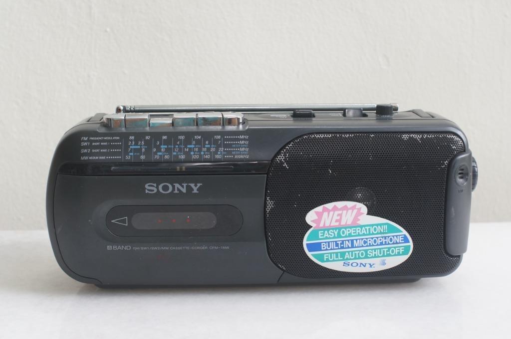 Vintage Sony Portable Radio Cassette Player CFM155S ** Read, Audio
