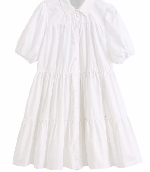 Zara poplin white dress clearance