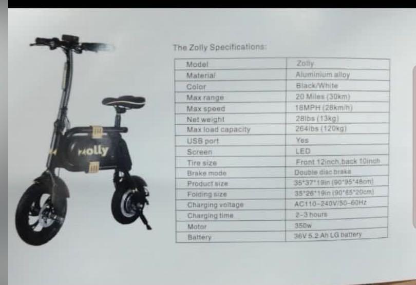 Zolly folding sales electric bicycle
