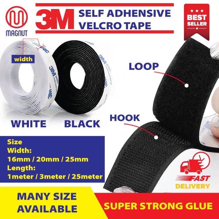 3m self adhesive shop velcro pads