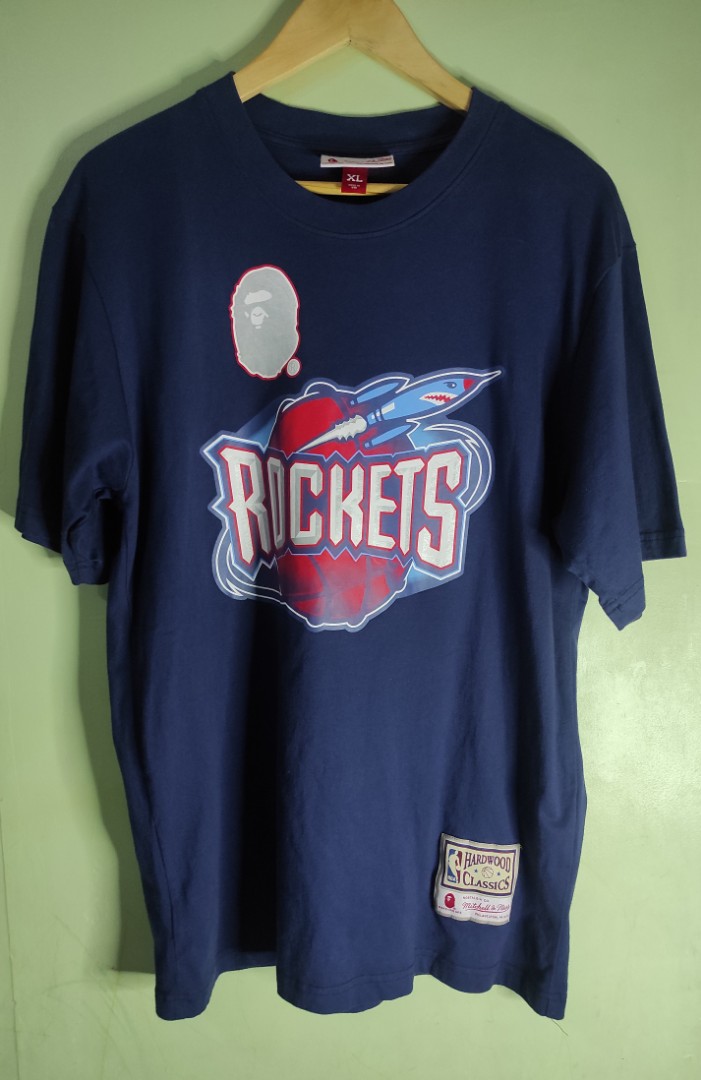 A bathing ape X Houston Rockets Mitchell&Ness NBA tee t-shirt ...