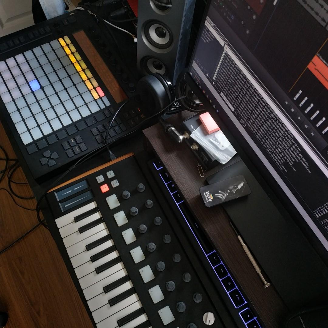 Ableton Push 1 MIDI Controller (Category: Portable Audio Accessories) located in Las Pinas. Submitted by kvrom (Listing ID 1069466269, Image 3). Description: Ableton Push 1 unit, cable and adapter only. body has been repainted with a matte black finish, which is way better than the old sticky rubber texture. Used at home only. RFS: Need funds, barely used. Everything is functional 💯 Works with Ableton Live and other DAW (use third party software