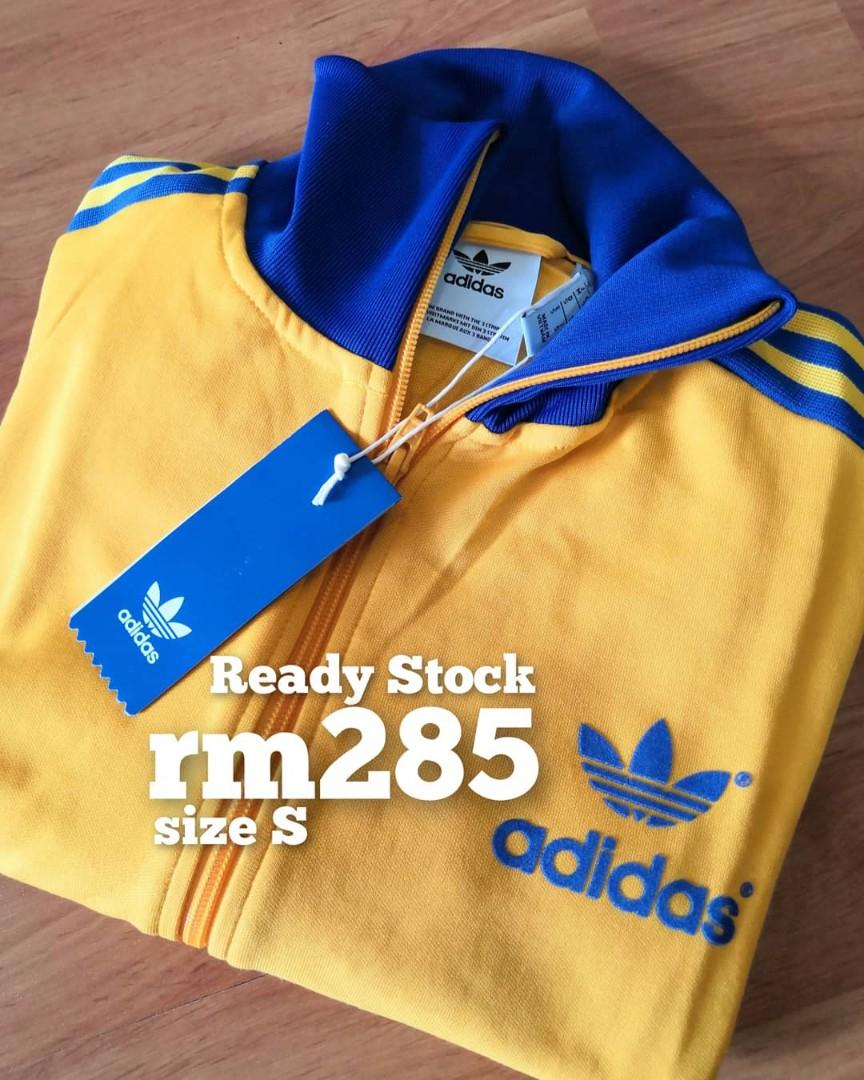 Adidas blue and yellow jacket best sale