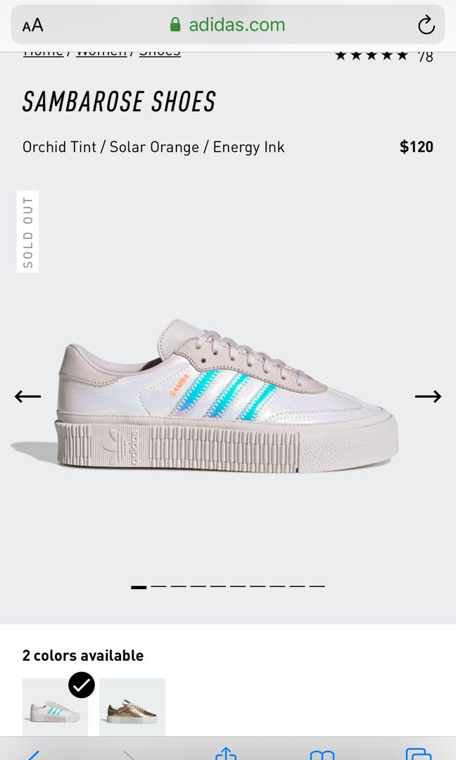 Authentic Adidas Sambarose Out Loud , Women's Fashion, Footwear, Sneakers  on Carousell