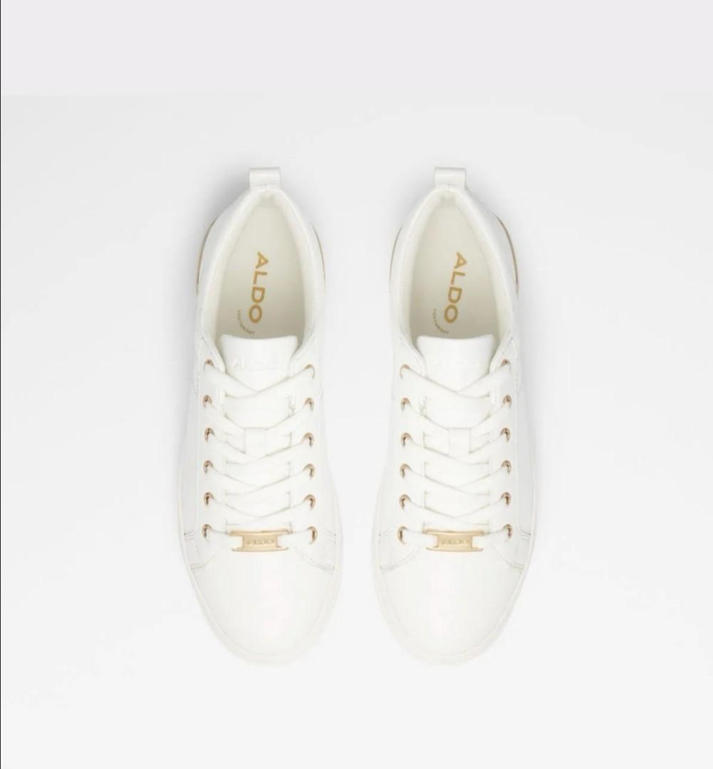White sneakers gold outlet
