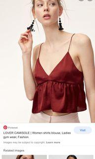 Aritzia little moon camisole burgundy size medium Aritzia little moon camisole burgundy size medium