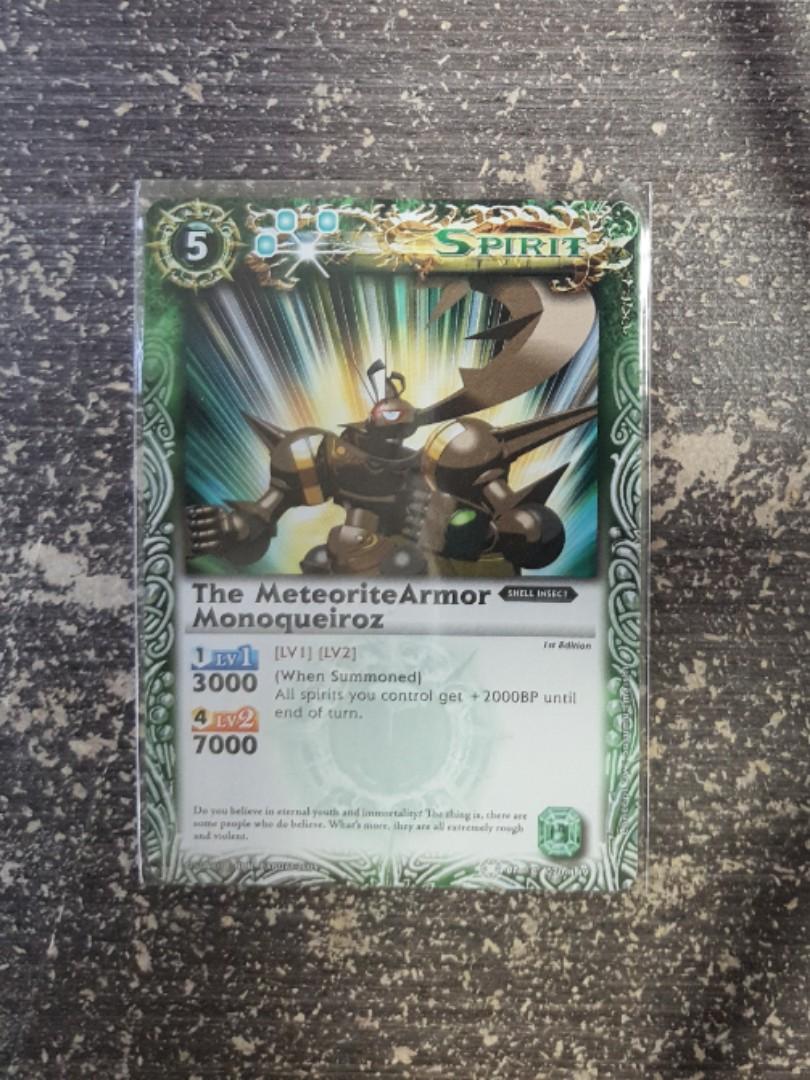 初代正版英文版bs Card Battle Spirits The Meteorite Armor Monoqueiroz 興趣及遊戲 玩具 遊戲類 Carousell