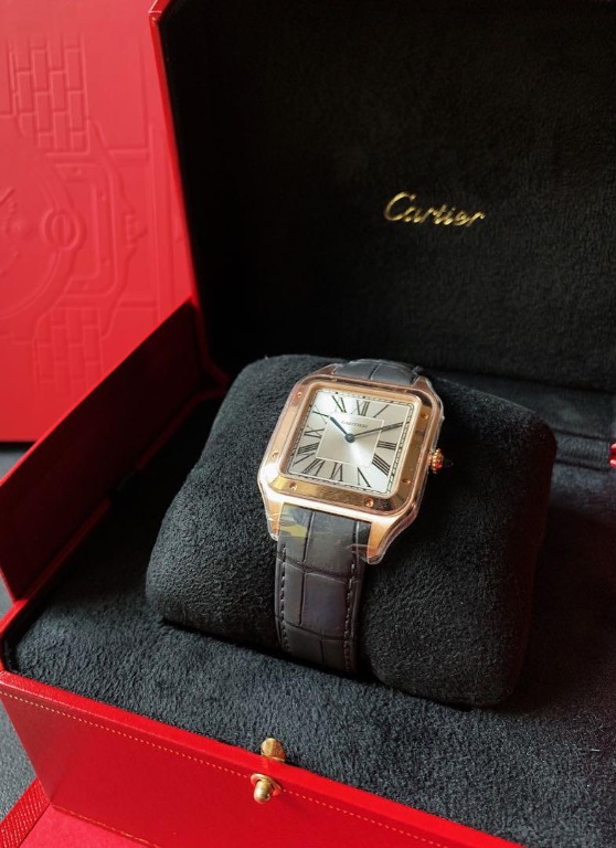 Cartier santos hotsell dumont rose gold