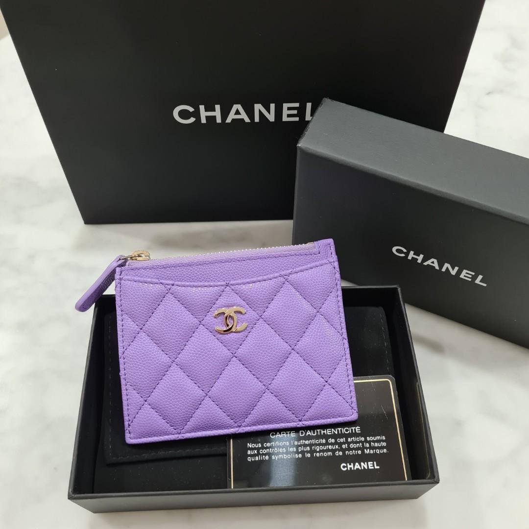 CHANEL 20S Purple Caviar Mini O-Case Pouch *New - Timeless Luxuries
