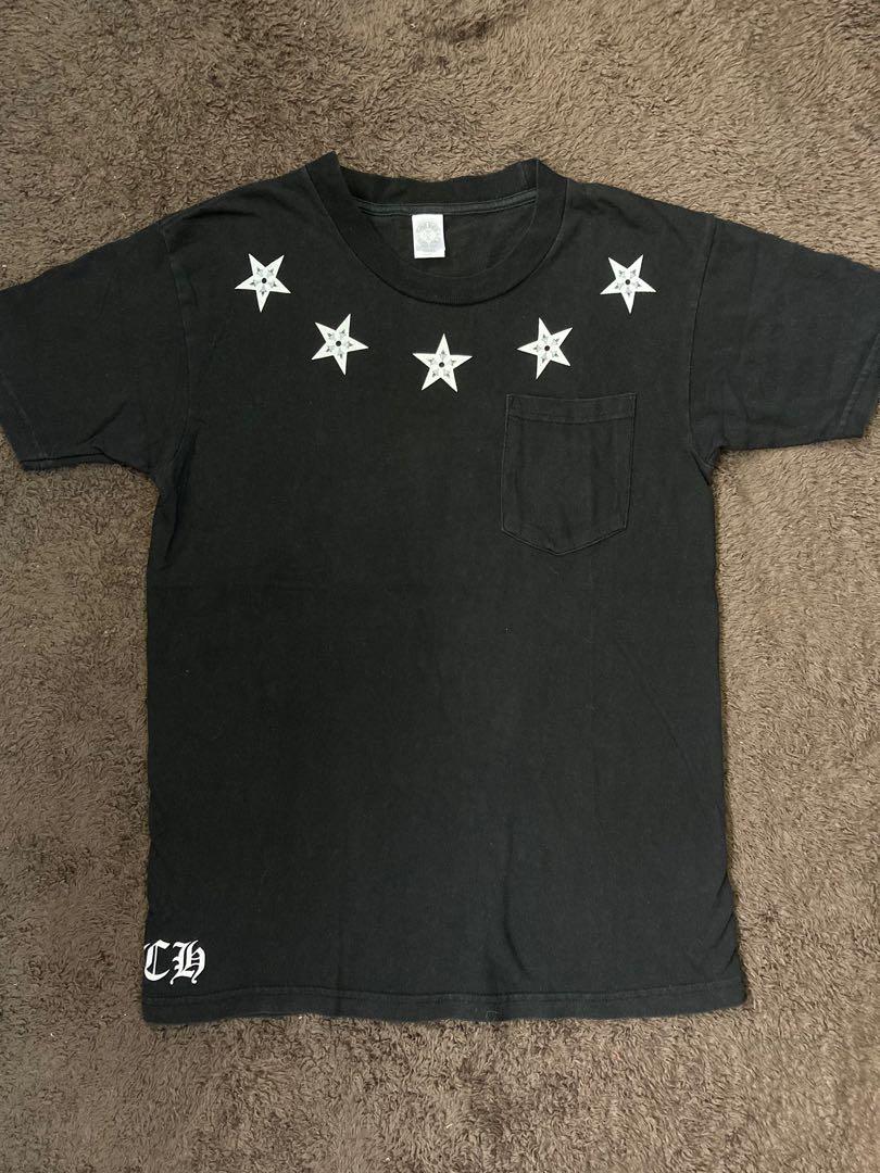 Chrome Hearts 5 Stars Tee (Category: Sleep and Loungewear) located in Baguio. Submitted by damnmitri (Listing ID 1069461028, Image 1). Description: Chrome Hearts 5 Stars Tee Condition:9/10 Size:20X28 Issue:None.
