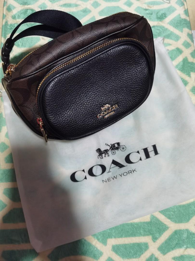 coach court belt bag in signature canvas